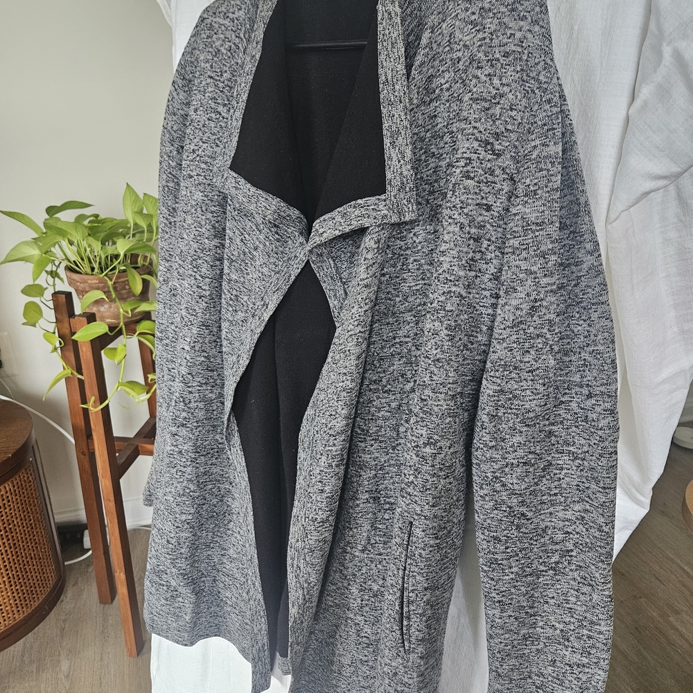 Ann Taylor Women's Heather Gray Teddy Jacket